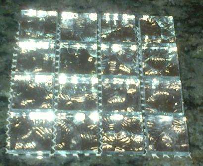 Mosaic Crystal Glass Tiles - Mirror Satin Leaf 23 x 23 x 4 mm