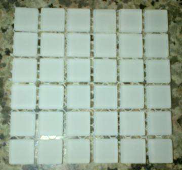 Mosaic Tiles - White Frosted 15 x 15 x 4 mm.