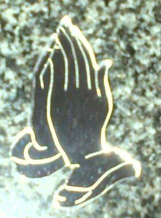 Mirror ( Finish ) Praying Hands Ht:- 55 x 2 mm Thick