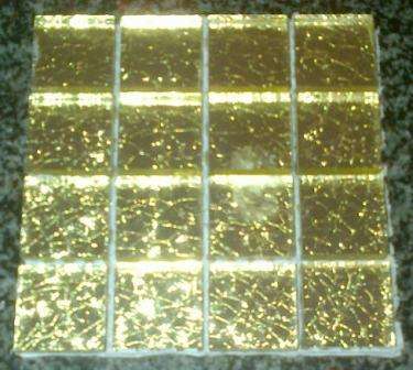Mosaic Tiles - Crushed Ice Yellow 23 x 23 x 5 mm