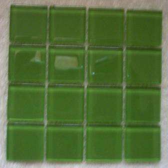 Mosaic Crystal Glass Tiles - Lime 23 x 23 x 4 mm