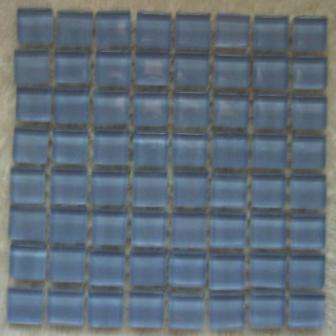 64 - Mosaic Mini Crystal Glass Tiles - Baby Blue 10 x 10 mm