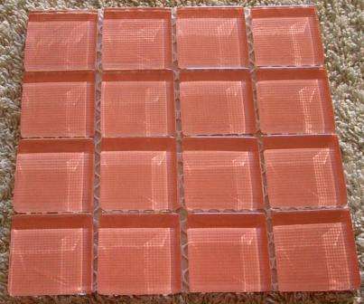 Mosaic Crystal Glass Tiles -  Light Pink 23 x 23 x 4 mm