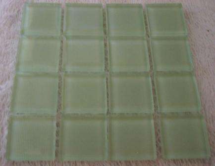 Crystal Glass Tiles - Crisp Mint Green 23 x 23 x 4 mm