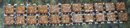 Mosaic Glitter Mini Crystal Glass Tiles - Dark Brown  10 x 10 mm