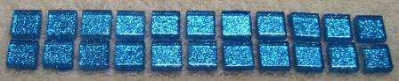 Mosaic Glitter Mini Crystal Glass Tiles -  Sea Green 10 x 10 mm