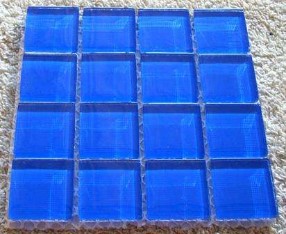 Mosaic Crystal Glass Tiles -  Royal Blue 23 x 23 x 4 mm