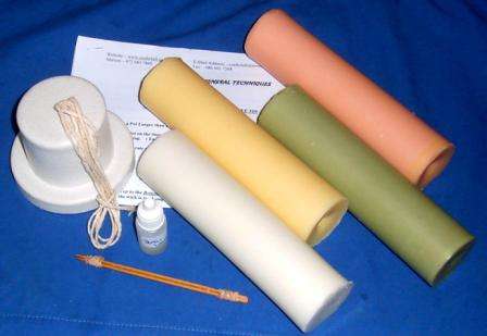 Beginners Candle Making Kit with Paraffin Wax ( Makes 4 Candles )