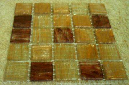 Mosaic Tiles - River Burgundy Gold Mix  20 x 20 x 4 mm