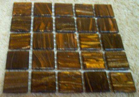 Mosaic Tiles - Star Dark Brown Gold 20 x 20 x 4mm