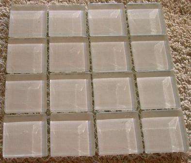 Mosaic Crystal Glass Tiles - White 23 x 23 x 4 mm