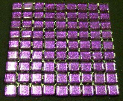 81 - " Glitter " Mosaic Mini Crystal Glass Tiles - Purple 10 x 10 x 4 mm
