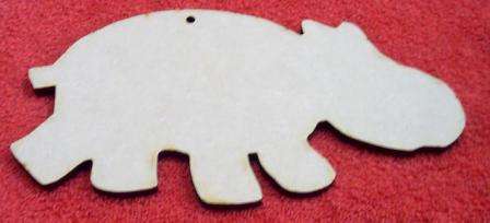 Wooden Blanks " HIPPO "  200 x 105 x 6 mm