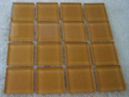 Mosaic Crystal Glass Tiles -  Gold 23 x 23 x 4 mm