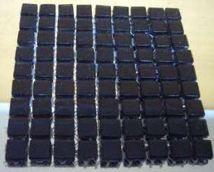 81 - " Glitter " Mosaic Mini Crystal Glass Tiles - Black 10 x 10 x 4 mm