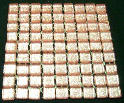 " Glitter " Mosaic Mini Crystal Glass Tiles - Soft Pink 10 or 11 x 4 mm