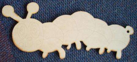 Wooden Blank " WORM " 446 x 192 x 6 mm