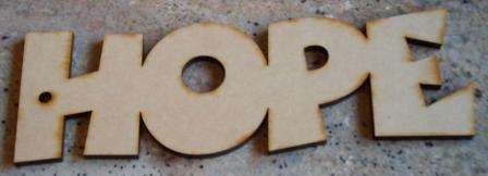 Wooden Blank " HOPE " - 276 x 97 x 6 mm