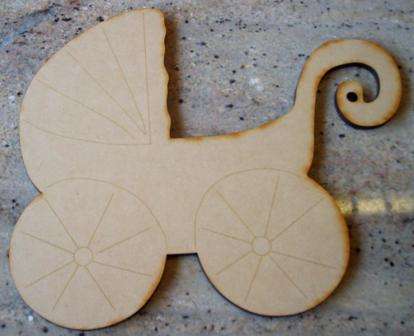 Wooden Blank " PRAM " 235 x 275 x 6 mm