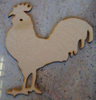 Wooden Blank " ROOSTER " 315 x 285 x 6 mm