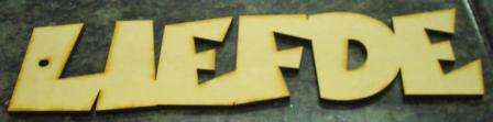 Wooden Blank " LIEFDE " - 365 x 97 x 6 mm