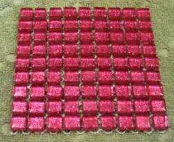 " Glitter " Mosaic Mini Crystal Glass Tiles - Plum 10 or 11 x 4 mm