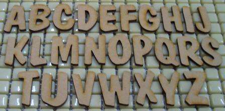 Wooden Letters - A - Z  ( 130 x 3 mm )