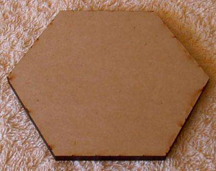 Coaster Hexagon ( Wooden ) 120 x 120 x 6 mm