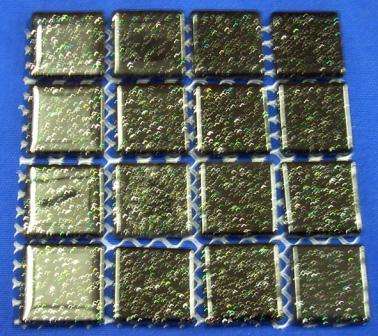 Mosaic Glitter Crystal Glass Tiles - Black 23 x 23 x 4 mm