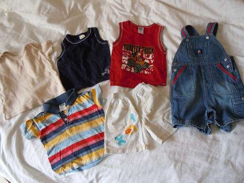 A lot of summer boys clothes