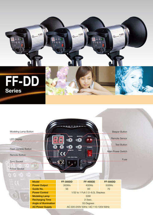 Studio Pro Flash kit by Linkstar - FREE SHIPPING to your door. FF-2400DD