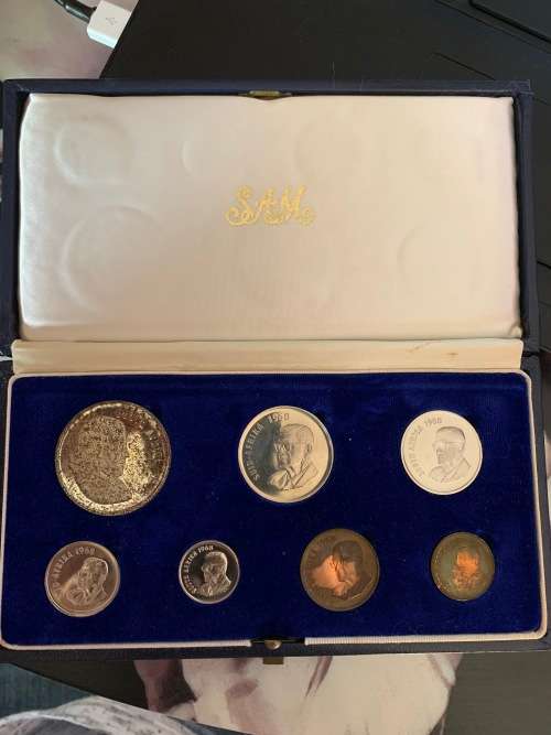 1968 RSA Short Proof Set Sam Box