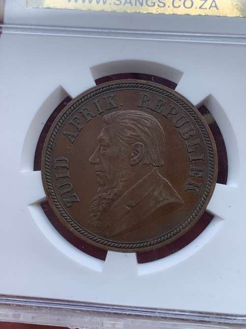 1892 ZAR Penny AU 50 BN [scares date]