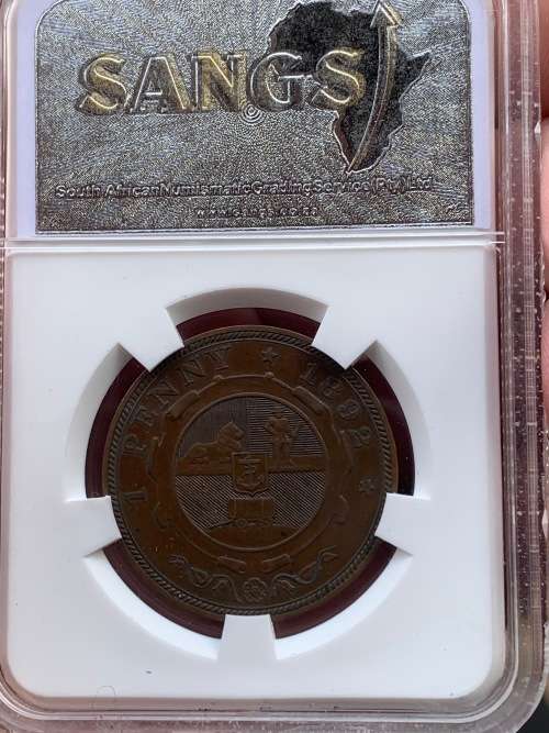 1892 ZAR Penny AU 50 BN [scares date]