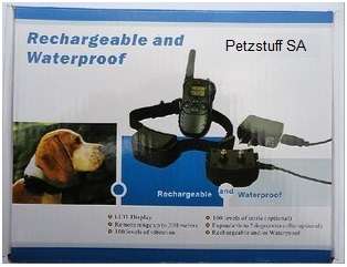 2 X DOG RECHARGEABLE & WATERPROOF LCD TRAINING COLLARS