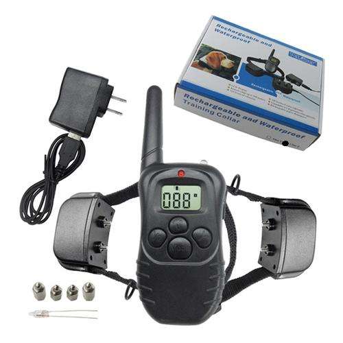 2 x DOG RECHARGEABLE  & WATERPROOF LCD TRAINING COLLARS