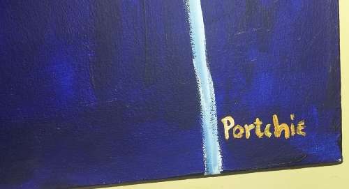 Portchie - Tight rope rider (Acrylics on canvas) 120 x 90 cm