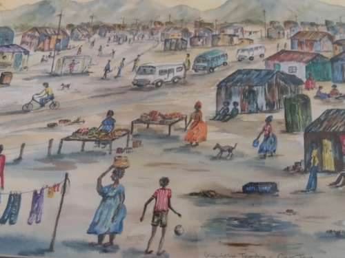 Gugulethu Township, Cape Town - Water colour