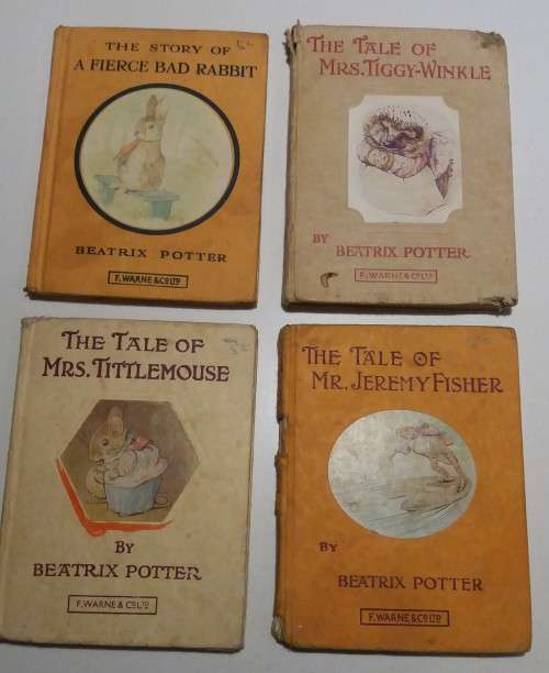 Beatrix Potter - Mr Jeremy Fisher + Mrs Tiggy-Winkle + Mrs Tittlemouse + A Fierce bad Rabbit