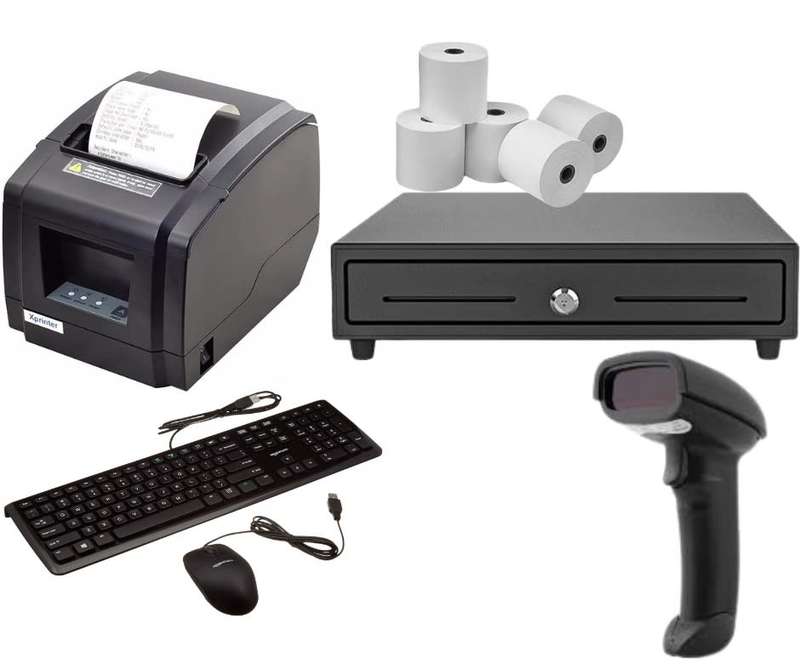 cash drawer , printer,scanner,kewbord and mouse set