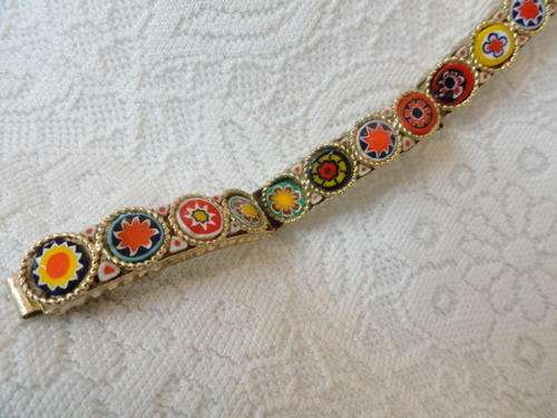 PRETTY MOSAIC BANGLE( END OF DAY GLASS)
