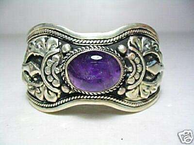 Tribal belly dance amethyst bracelet