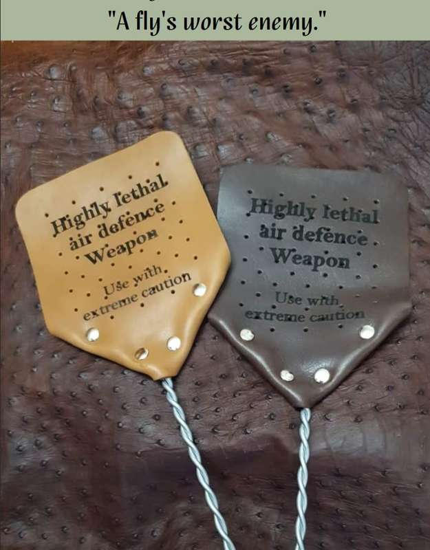 fly swatter- genuine leather -fathers day