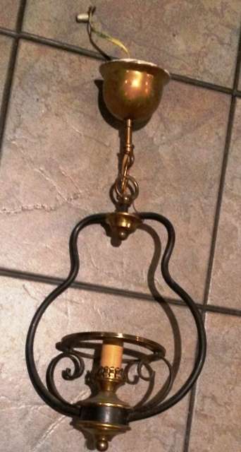 antique/old ceiling light fitting/oil lamp conversion ??