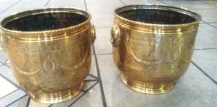 brass jardiniers
