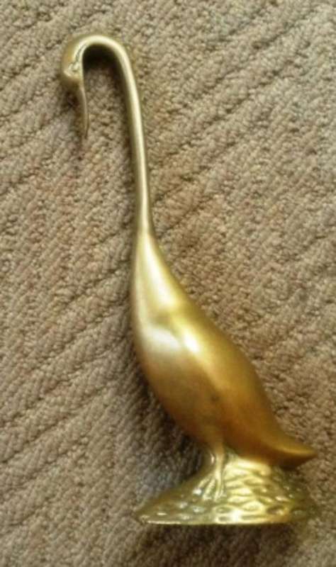 vintage brass duck/swan