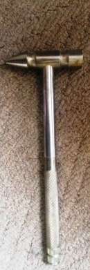 vintage 3 in 1 brass combo hammer and scewdriver set