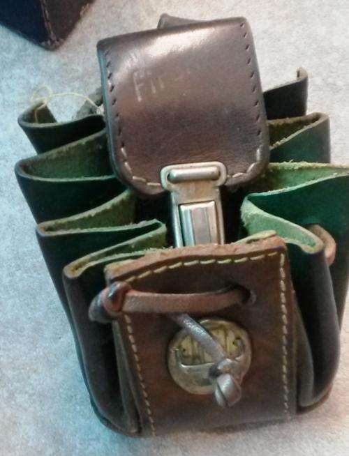 "firenze??" old leather coin drawsting wallet/purse