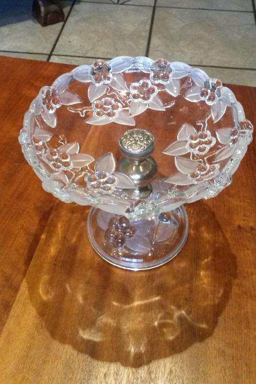 vintage compote walther glass  - gorgeous