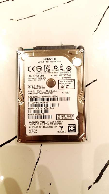 HItachi 750 GB 2.5" Laptop HDD